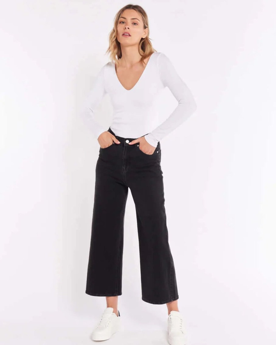 Women Sass | Sass Sandy Jean In 82 Wash - Black