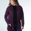 Women Notting Hill | Notting Hill Cable Cardi In Aubergine