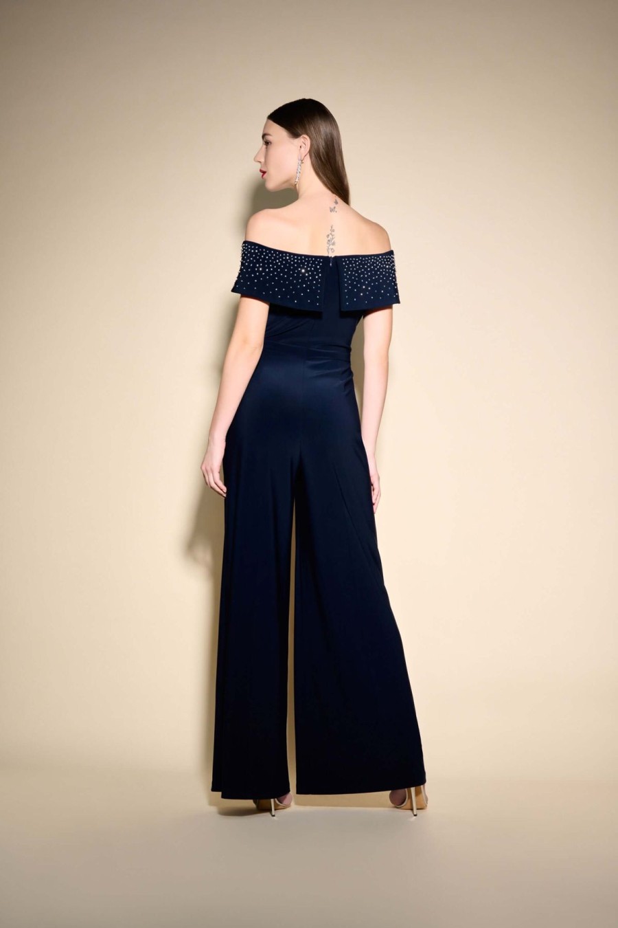 Women Joseph Ribkoff | Signature By Joseph Ribkoff Jumpsuit In Midnight 233736