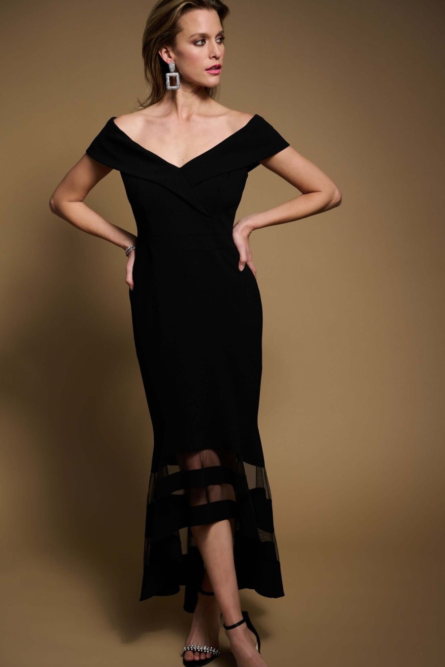 Women Joseph Ribkoff | Signature By Joseph Ribkoff Mermaid Gown In Black 223743