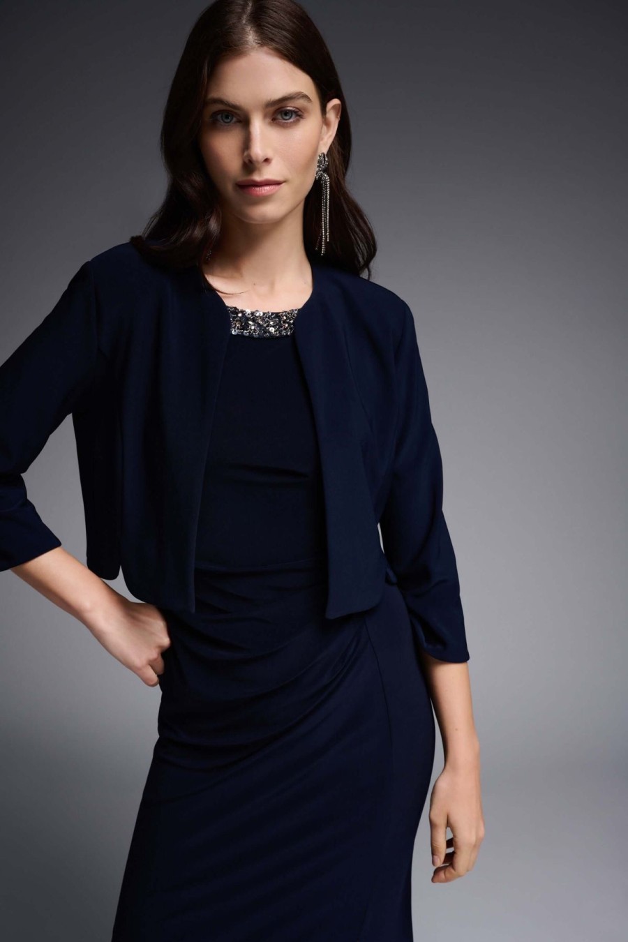 Women Joseph Ribkoff | Signature By Joseph Ribkoff Bolero In Midnight 231736