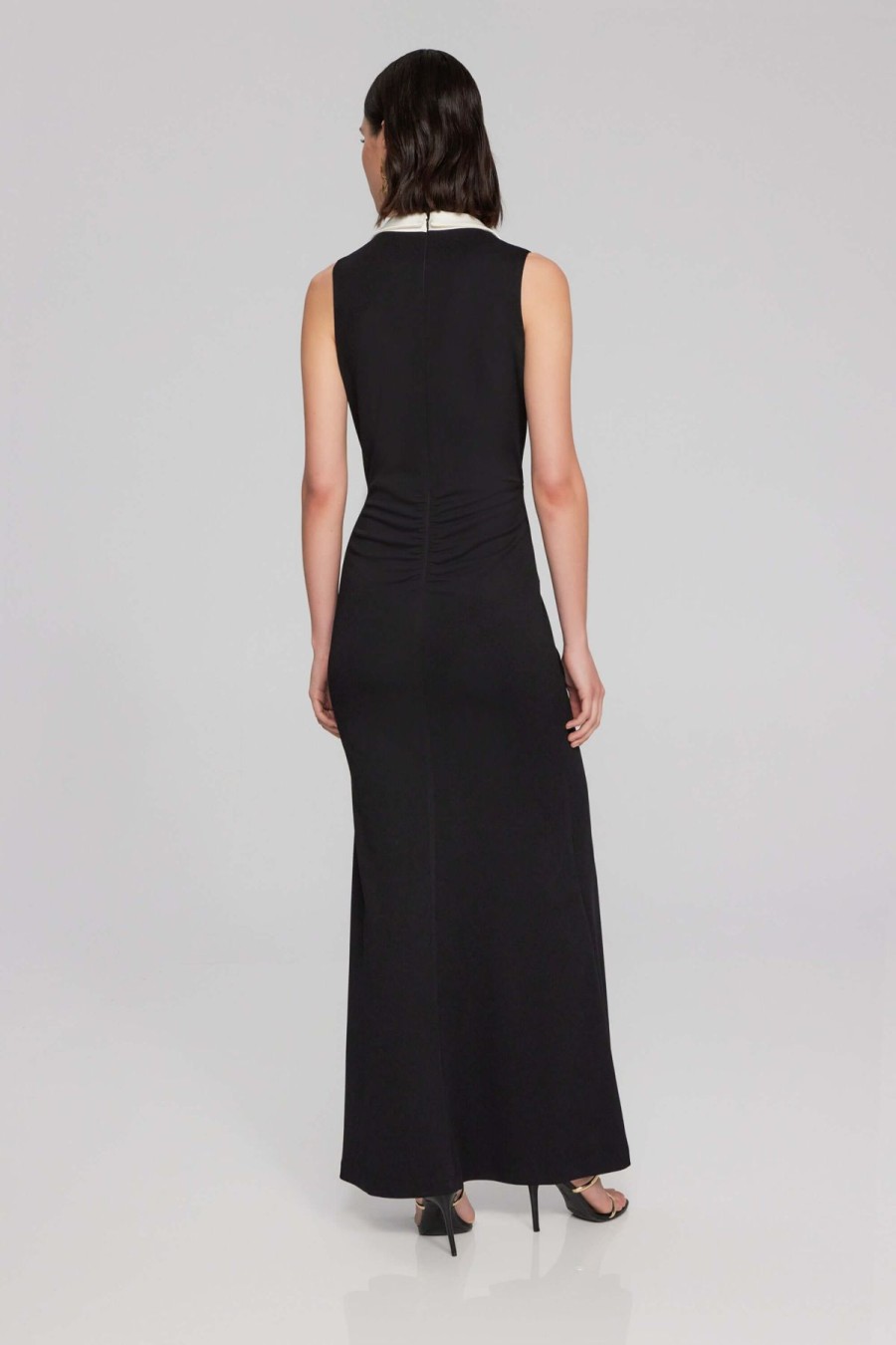 Women Joseph Ribkoff | Signature By Joseph Ribkoff Tuxedo Gown In Black 241712