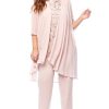 Women Layla Jones | Layla Jones Chiffon & Lurex Pantsuit In Pearl