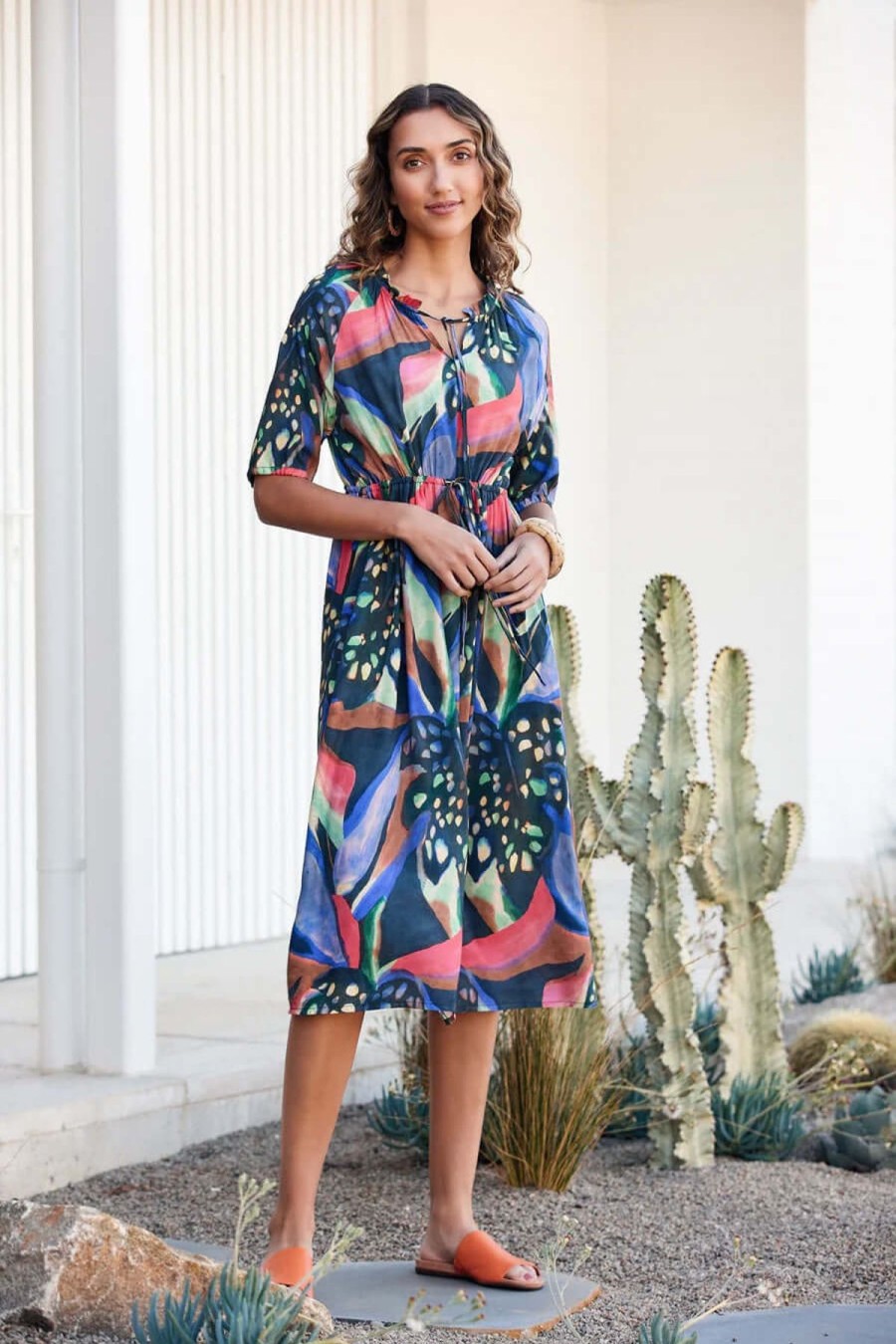 Women Marco Polo | Marco Polo Night Bloom Dress