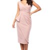 Women Zaliea | Zaliea Swayed Party Dress In Dusty Pink