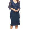 Women Jesse Harper | Jesse Harper Lace & Frills Dress In Midnight