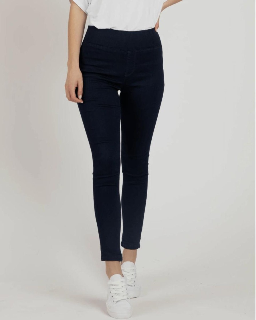 Women Betty Basics | Betty Basics Miller Stretch Jean In Dark Blue